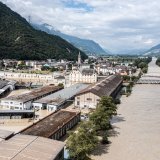 La crue du Rhône et de la Navizence le 30 juin 2024 à Chippis